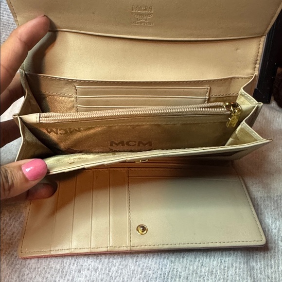 MCM Pink and Tan Trifold Wallet - Picture 4 of 7